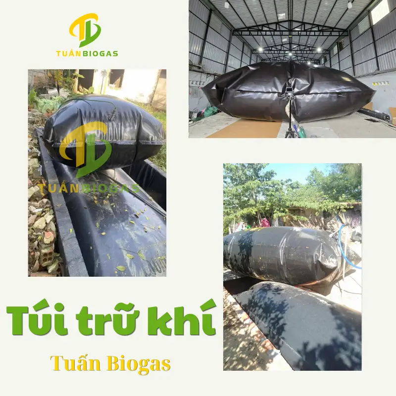 Túi Trữ Khí Biogas Tuấn Biogas Kích Thước 2mx4m: Giải Pháp Dự Trữ Khí Đun Nấu Thoải Mái Cho Nhà Nông